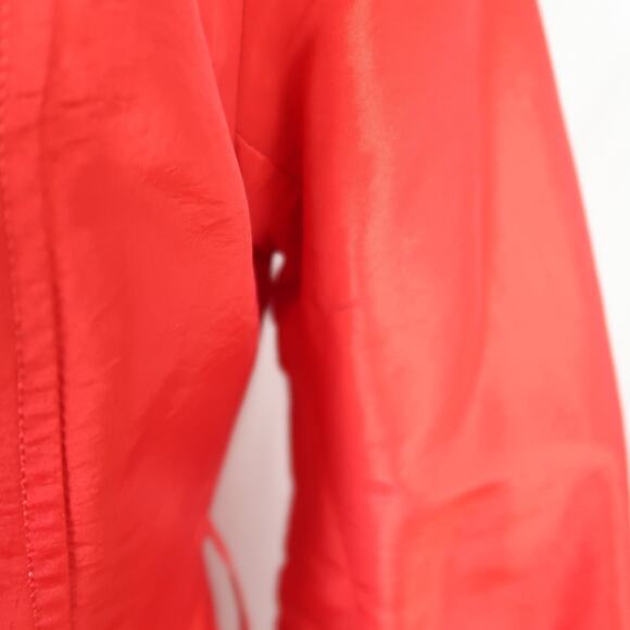 Vintage Y2K Coffeeshop red mid length raincoat jacket M - Picture 8 of 8